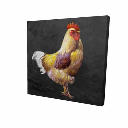 BEGIN HOME DECOR 32 x 32 in. Beautiful Rooster 2-Print on Canvas 2080-3232-AN200-1